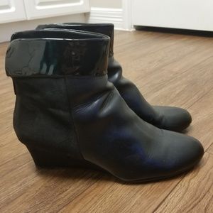 Impo Black Wedge Booties
